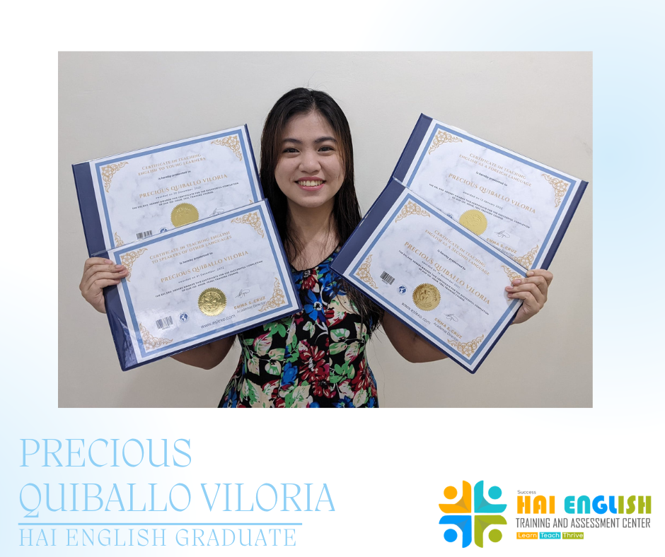 Precious Quiballo Viloria, Hai English Graduate
