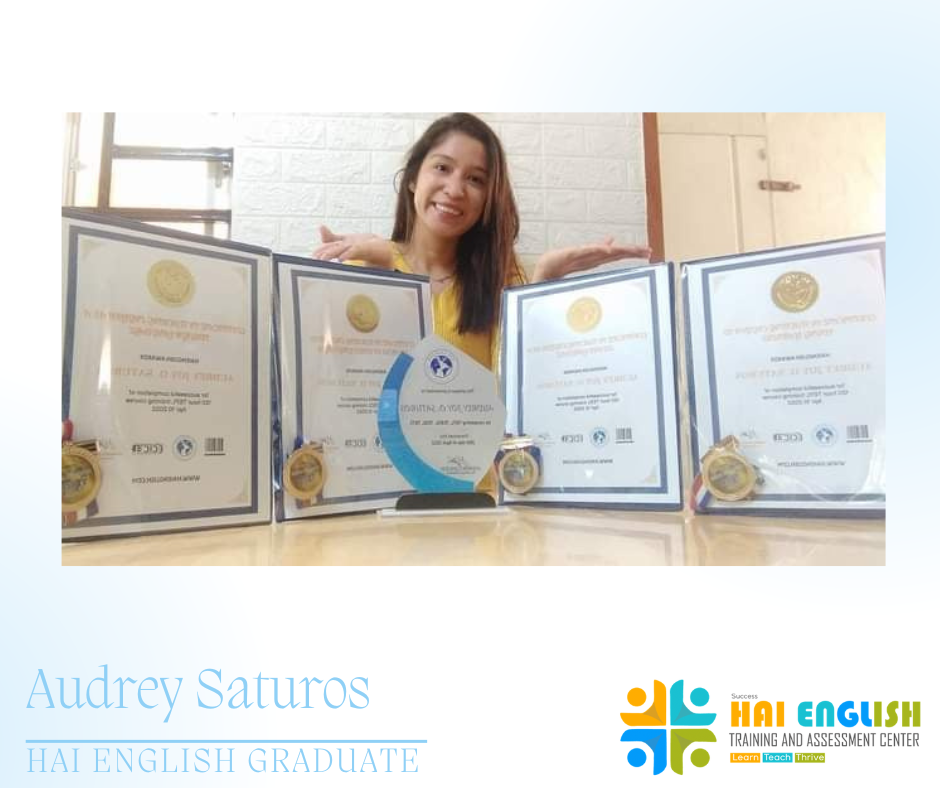 Audrey Saturos, Hai English Graduate
