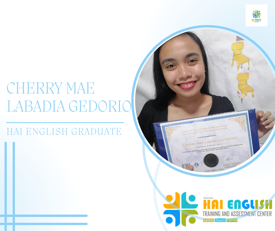 Cherry Mae Labadia Gedorio, Hai English Graduate