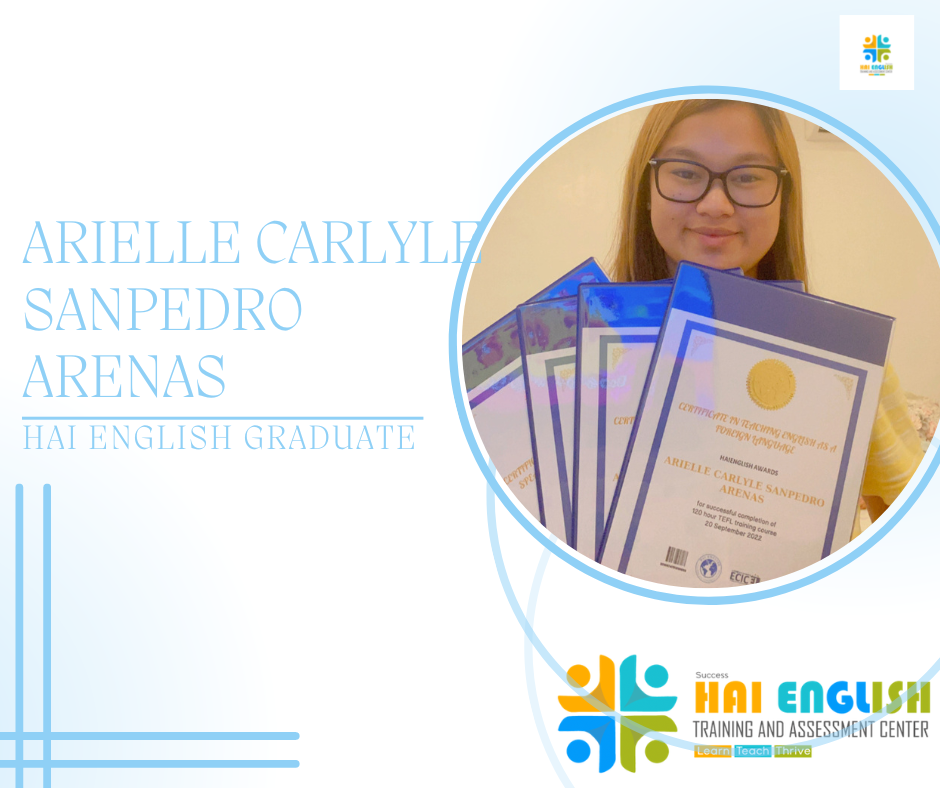 Arielle Carlyle Sanpedro Arenas, Hai English Graduate