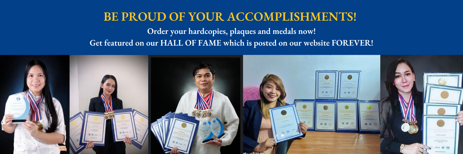 Be proud of your accomplishments! Order your hard copies, plaques, and medals now!