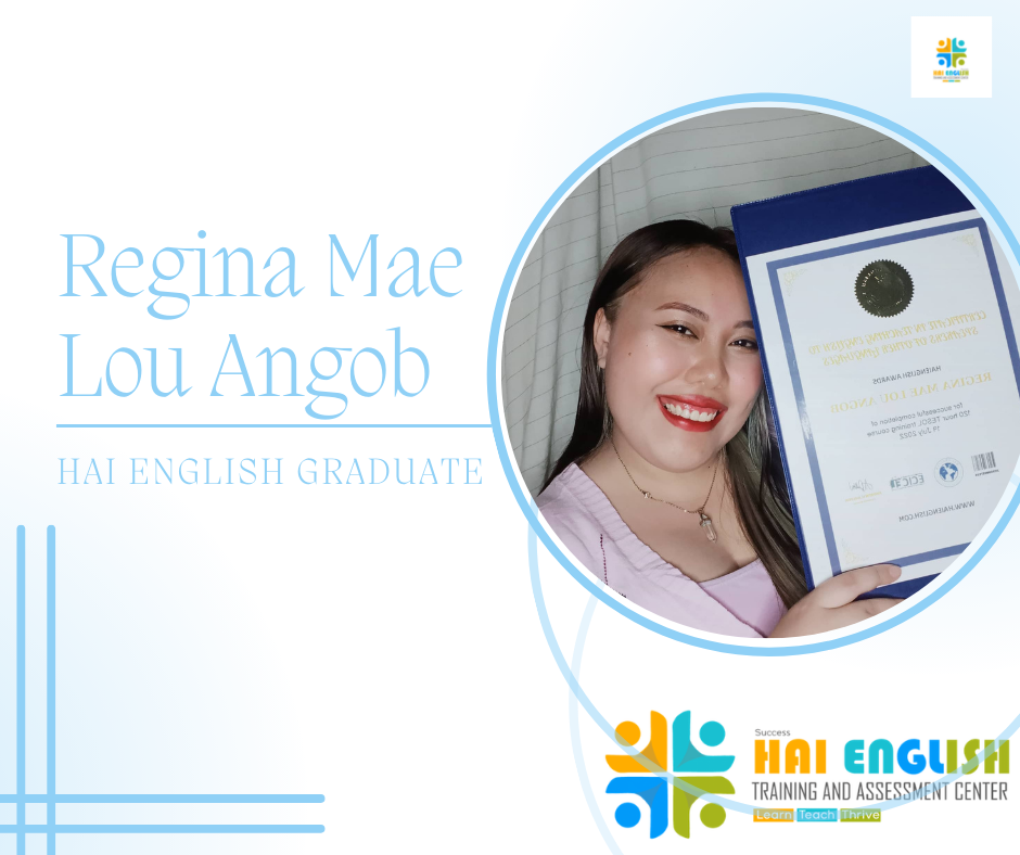 Regina Mae Lou Angob, Hai English Graduate